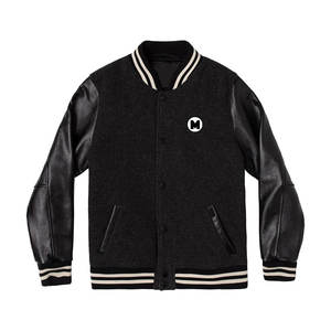 Chaqueta bomber para hombre con logotipo bordado personalizado de alta calidad, con tela de lona y cuello alto. - Product Image 1