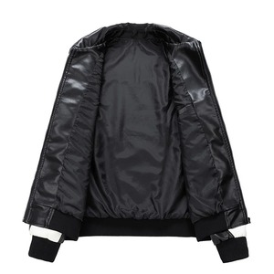 Automne hiver hommes moto course PU veste haute rue Style haute qualité peau de mouton à manches longues fermeture éclair lâche nouveau Design - Product Image 5