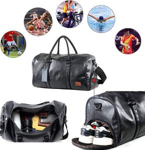 Bolsa de Viaje Extra Grande de Fin de Semana, Personalizada, al por Mayor de Fábrica, con Bolsa para Zapatos, Bolsa de Mano de Cuero - Product Image 5