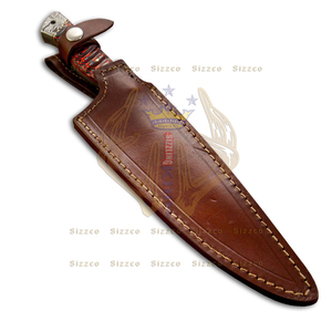 Hoja de acero de Damasco personalizada de alta calidad, cuchillo de Chef de cocina profesional, Funda de cuero de madera dura, artículo de venta mejor calificado - Product Image 6