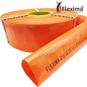 Flexima Haute Qualité Orange PVC Layflat Tuyau Durable 2Bar 6Bar Robuste Flexible Agriculture Pompage Haute Pression Irrigation - Product Image 4