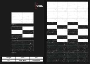 Carreaux muraux en céramique 300x600mm pour salle de bain et cuisine, finition brillante ou mate, surface sculptée effet sucre, design mural intérieur luxueux - Product Image 5