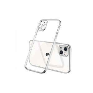 Funda Protectora de Silicona Premium Serie MSRA Gbox para iPhone 13 13 Pro Max 14 Plus 5G Color Plata - Product Image 1