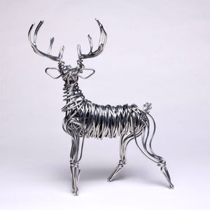 Adornos de Escultura de Metal de Hierro Forjado Ecológicos, Artesanía de Metal con Acabado Moderno para Decoración Navideña del Hogar - Product Image 3