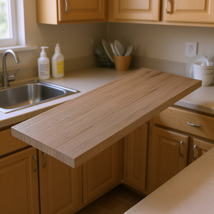 Estante Flotante de 120 cm en Madera de Roble Fósil, Estantes y Muebles de Almacenamiento Debajo del Fregadero - Product Image 3