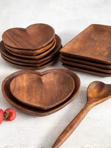 Plato de chocolate decorativo de madera de diseño ventajoso, calidad Superior para eventos de bodas, platos de chocolate de madera India - Product Image 2