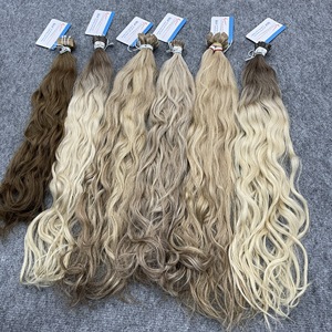 ผมต่อจากเวียดนามเป็นลอนธรรมชาติเคราตินปลายแบนผมคนแท้ย้อมสีผม30นิ้ว - Product Image 3