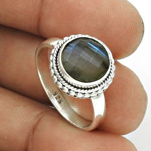 Trendy <b>Labradorite</b> Cut Gemstone Customized <b>Ring</b> 925 Sterling Silver Jewelry Engagement <b>Rings</b> Fine Jewelry Exporters Manufacturer - Product Image 2