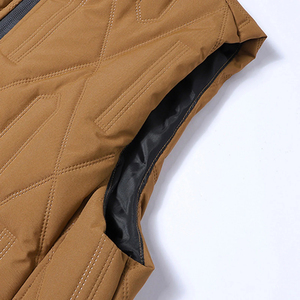 Chaleco cálido de invierno para hombre, chaleco acolchado ligero, poliéster, impermeable, a prueba de viento, para Golf y correr, chaleco de tela tejida - Product Image 6