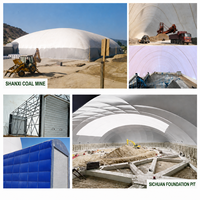 Structure sportive préfabriquée en dôme pneumatique, membrane PVDF PTFE, câbles en acier renforcés, résistante au vent et à la neige, pour terrains de tennis et de pickleball