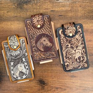 เคสโทรศัพท์มือถือหนังคาวบอยตะวันตกสุดหรูสำหรับผู้ชาย - Product Image 5