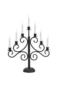 Ménorah noire artisanale de style tribal unique pour la décoration artistique de la maison et l'affichage de bougies décoratives - Product Image 2