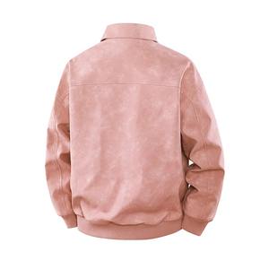 Chaqueta de cuero de talla grande de alta calidad para hombre, ropa de abrigo a prueba de viento con cierre de cremallera, transpirable, ropa de carreras para motocicleta - Product Image 2