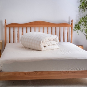 Juego de Ropa de Cama de Mezcla de Lino y Algodón, 4 Piezas, Funda de Almohada, Funda Nórdica, Sábana Ajustable, Estilo Simple, Marca Privada - Product Image 2