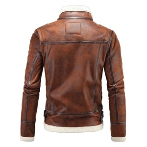 Chaquetas reversibles de invierno para hombre, abrigos de cuero de PU de alta calidad para hombre, chaqueta gruesa y cálida de talla 4XL para hombre - Product Image 1