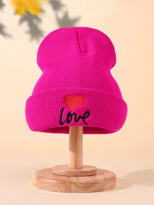 Wholesale <b>100</b>% <b>Acrylic</b> Warm Winter Beanie Custom Logo Embroidery Solid Color Knit Hat Curved 5-Panel Jacquard Unisex High - Product Image 6