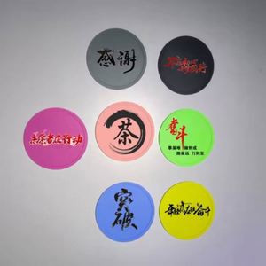 Promotion Wholesale Gift 3D Custom logo Plastic Silicone <b>Mat</b> Soft Pvc <b>Rubber</b> Cup Coasters for Drinks - Product Image 2