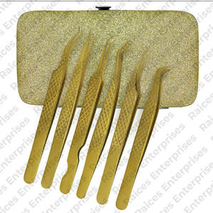 Ensemble de pinces à épiler d'extension de cils directement fabriquées en usine nouveau Style vente en gros en acier inoxydable bonne qualité ensembles de pinces à cils - Product Image 2
