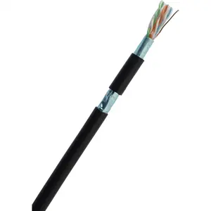 Longitud varias OEM FTP CAT5E internet cable de 4 pares ftp Categoría 5 23AWG 24awg lan cable ftp cat5 cat6 CCA CCS Cable de red