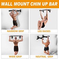 ZHOYA Home Fitness Exercice Équipement Noir Mur Monté Porte Chin Up Bar Pullups Multifonctionnel Pull Up Bar