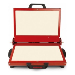 Horno eléctrico para pizza Gferrari Tigella Mia de 1200W, rojo, con piedra refractaria para uso doméstico. - Product Image 2