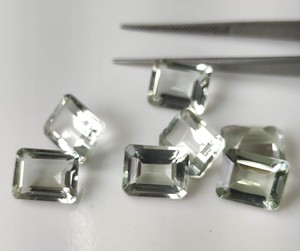 Offre Spéciale naturel vert améthyste pierre précieuse en vrac octogone coupe à facettes 4x6mm-10x12mm pour la fabrication de bijoux - Product Image 3