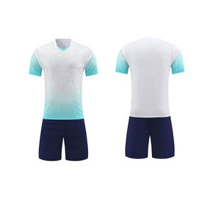 Ensemble de maillots de football personnalisés avec logo imprimé pour hommes, vêtements d'équipe de football, maillot de sport court, séchage rapide, respirant, 100% polyester - Product Image 4