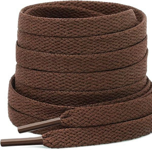 Lacets plats bleus 8mm pour baskets Lacets en polyester Lacets décoratifs - Product Image 4