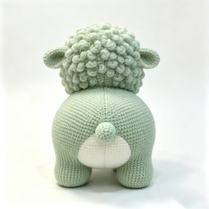 Peluche mouton au crochet personnalisée, amigurumi mouton, animal en peluche tricoté à la main, agneau en peluche doux au crochet, peluche sûre pour bébé - Product Image 4