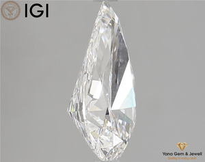 Diamante cultivado en laboratorio de corte de pera de 3,50 quilates, Color F, VVS2, proceso de claridad CVD, 13,67mm, anillo solitario certificado IGI, pieza central - Product Image 3