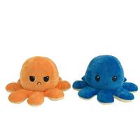 Peluche de pieuvre réversible, Animal en peluche, jouets doux personnalisés en coton PP multicolore pour enfants adultes, quantité minimale de commande spéciale