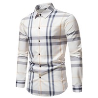 Chemise décontractée à manches longues en tricot Terry pour homme, coupe classique, séchage rapide, boutonnée