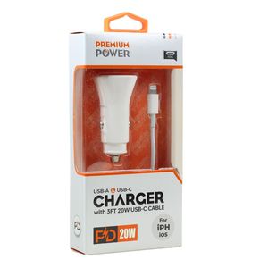 2 in1 Car 20W PD caricabatteria di alimentazione veloce con 3FT USB-C al cavo per iPhone, iDevice - Product Image 4