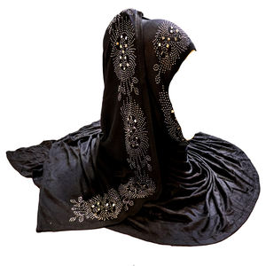 Écharpe en mousseline de soie épaisse de couleur unie, bulle épaisse, mousseline de soie épaisse, Hijab musulman tuding femmes châle café - Product Image 2