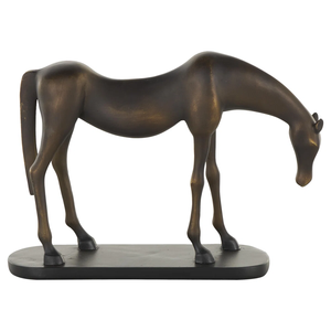 Sculpture de cheval en métal noir abstraite économique, décoration animale pour la maison, sculpture figurative aux meilleurs prix - Product Image 6