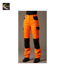 Pantalones de trabajo de seguridad reflectantes para trabajadores de construcción de alta visibilidad de algodón para mujeres - Product Image 5