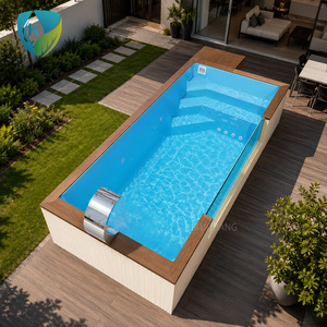 Nouvelle Conception Grande <span class=keywords><strong>Piscine</strong></span> <span class=keywords><strong>Jacuzzi</strong></span> Chauffée de Luxe pour Enfants, Spa de Nage Extérieur Préfabriqué en Fibre de Verre, Conteneur d'Expédition - Product Image 5