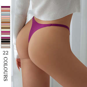 Tangas de Alta Calidad con Tira en T, de Corduroy y Encaje, Diseño Sólido, Corte Láser, Sin Costuras, Ropa Interior Femenina - Product Image 6