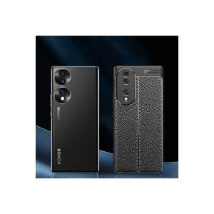 Coque en silicone souple premium Niss HRMN pour Honor 70 - Coque arrière fine antichoc en noir compatible avec les modèles Google Pixel A58 9A - Product Image 4