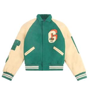Chaqueta Universitaria de Béisbol para Hombre, Chaqueta Varsity Personalizada de Estilo Urbano con Cuello Camisero, Botones, Corte Ajustado e Informal - Product Image 2