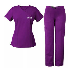 Uniformes Médicos de Algodón Tejido Hechos en Pakistán, Uniformes de Enfermería Estampados de Alta Calidad, Top y Pantalones Unisex - Product Image 5