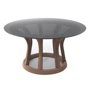 Nouvel arrivage de meubles de décoration d'intérieur Tables centrales luxueuses et élégantes Table basse de forme arrondie avec dessus en verre - Product Image 1