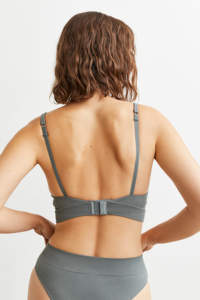 Soutien-gorge de sport de yoga à séchage rapide respirant et confortable pour femmes ensembles de deux pièces personnalisés en vert grande taille sans couture - Product Image 6