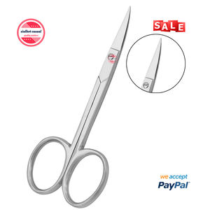 Tijeras para cutículas Punta de hoja curva Tijeras para cutículas afiladas Tijera para uñas de manicura de 3,5 pulgadas Acero inoxidable - Product Image 4