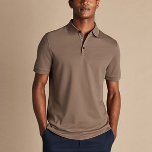 Polos de golf de poliéster y algodón orgánico personalizados al por mayor para hombres, uniforme de alta calidad con logotipo bordado de impresión personalizado - Product Image 2