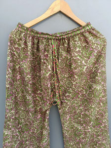 Best Selling Long Bell Sleeve Top With <b>Pajama</b> Set Front Tie Top With <b>Pajama</b> <b>Silk</b> Wrap Top with Palazzo - Product Image 4