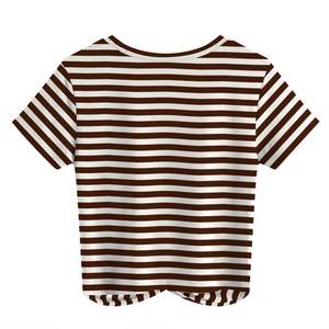 Nueva moda de manga corta Crop Top mujer transpirable algodón Mujer moda algodón Casual manga corta Crop Top gimnasio camiseta - Product Image 4