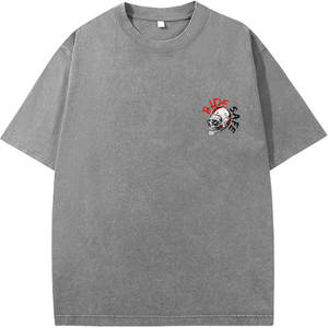 Camiseta de gran tamaño con estampado DTG DTF personalizada para hombre, ropa de calle de algodón, camiseta gráfica de manga corta, directo de fábrica - Product Image 1