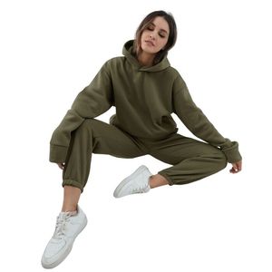 Custom Logo Stacked Sets Sweat Suits Unisex Two-Piece Autumn <b>Flare</b> Pants Cropped Hoodies Tracksuits Heavyweight Breathable - Product Image 2