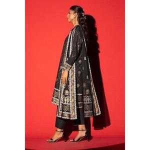 Ensemble Salwar Kameez 3 Pièces pour Femme en Coton Cambric Imprimé à Blocs KJP-43020 Style Indien et Pakistanais avec Broderies en Coton Modal - Product Image 3